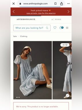 Anthropologie Light Blue Tiered Puff-Sleeve Maxi Dress